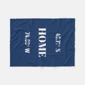 Aangepaste thuiscoördinaten fleece deken (Voorkant (Horizontaal))