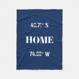 Aangepaste thuiscoördinaten fleece deken