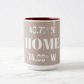 Aangepaste thuiscoördinaten tweekleurige koffiemok (Center)