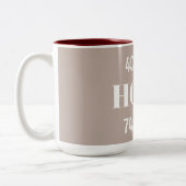 Aangepaste thuiscoördinaten tweekleurige koffiemok (Links)