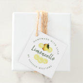 Aangepaste Thuisgemaakte Limoncello Kraft Bedankjes Labels (In situ)