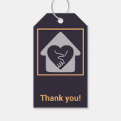 Aangepaste thuiszorg bedankt cadeaulabel (Voorkant)