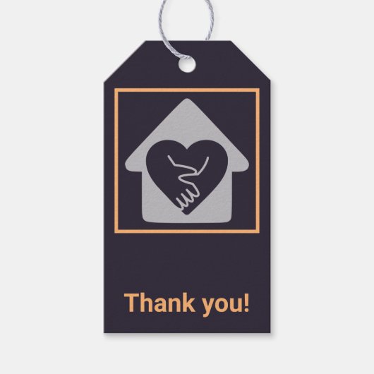 Aangepaste thuiszorg bedankt cadeaulabel (Voorkant)