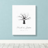 Aangepaste thumbprint-structuur canvas afdruk (Insitu (Houten vloer))