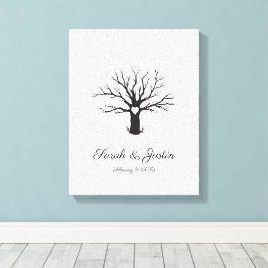 Aangepaste thumbprint-structuur canvas afdruk (Insitu (Houten vloer))