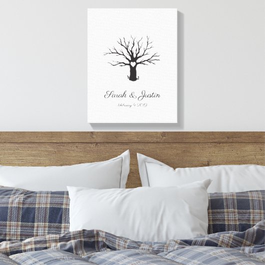 Aangepaste thumbprint-structuur canvas afdruk (Insitu (Slaapkamer))