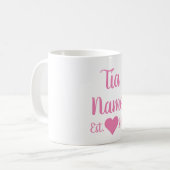 Aangepaste Tia Vastgestelde roze Mok (Voorkant links)