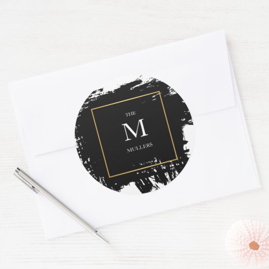 Aangepaste ticker ronde sticker (Envelop)