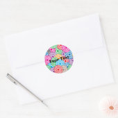 Aangepaste ticker ronde sticker (Envelop)