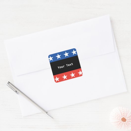 Aangepaste ticker vierkante sticker (Envelop)