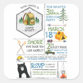 Aangepaste ticker vierkante sticker (Voorkant)