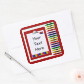 Aangepaste ticker voor leerkrachten vierkante sticker (Envelop)