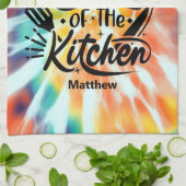 Aangepaste tie Dye Kitchen-handdoek voor papa Theedoek (Gevouwen)