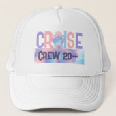 Aangepaste Tie Dye Roze en Paarse Gepersonaliseerd Trucker Pet (Voorkant)