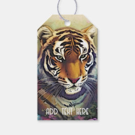 Aangepaste Tiger Tekst Gift Label Cadeaulabel