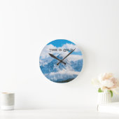 Aangepaste tijd is gouden tekst Sky Afbeelding wan Ronde Klok (Huis)