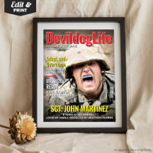 Aangepaste tijdschriftcover, gepersonaliseerde mar