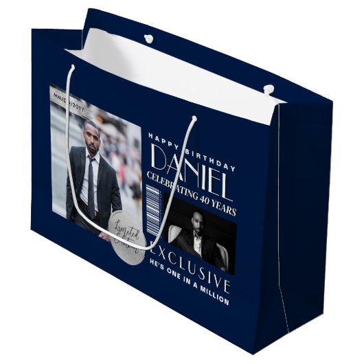 Aangepaste tijdschriftcover Moderne verjaardagsmod Groot Cadeauzakje (Voorkant Gekanteld)