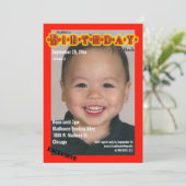 Aangepaste tijdschriften Stijlverjaardagsfeest Uit Kaart (Staand voorkant)