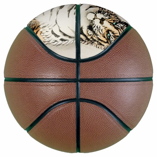 Aangepaste tijger door Kōno Bairei Japanse illustr Basketbal (Rechts)