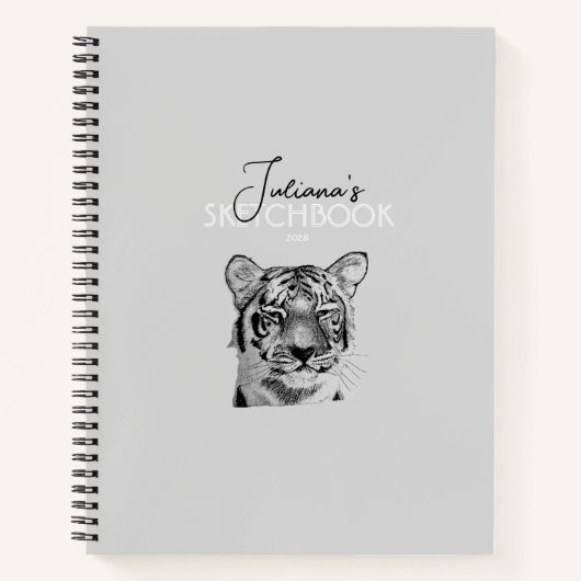 aangepaste tijger notitieboek (Voorkant)