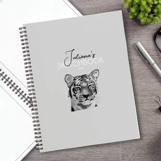 aangepaste tijger notitieboek