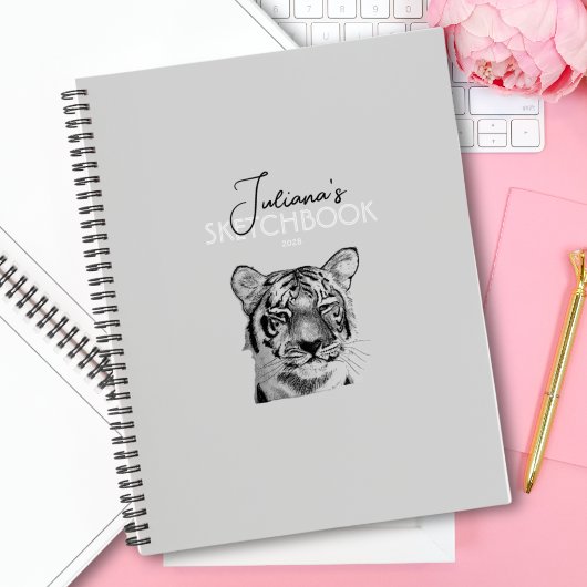 aangepaste tijger notitieboek
