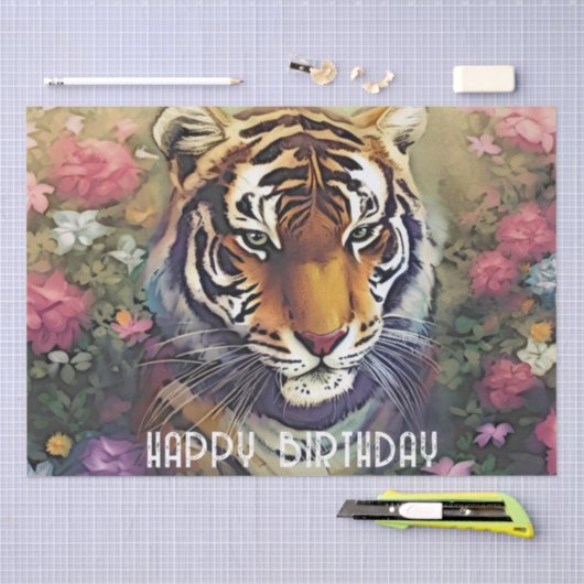 Aangepaste tijgertekst tissuepapier (Craft)