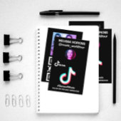 Aangepaste tik tok logo profiel afbeelding en QR c Visitekaartje