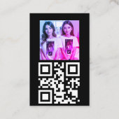 Aangepaste tik tok logo profiel afbeelding en QR c Visitekaartje (Achterkant)
