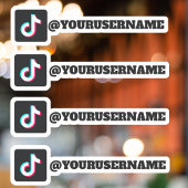 Aangepaste TikTok logo Social Media Naam Sticker