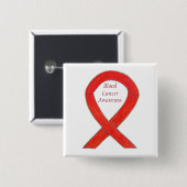 Aangepaste tinnen voor bloedkanker vierkante button 5,1 cm (Voorkant /achterkant)