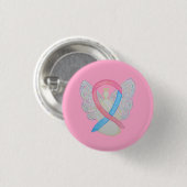 Aangepaste tinnen voor roze en blauwe engel ronde button 3,2 cm (Voorkant /achterkant)