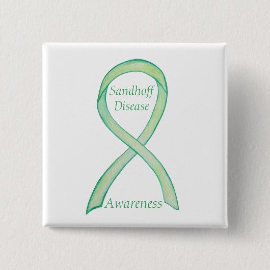 Aangepaste tinnen voor Sandhoff Disease Awareness Vierkante Button 5,1 Cm (Voorkant)
