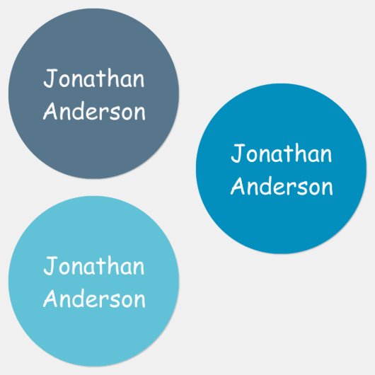 Aangepaste tinten van de naamlabels van Blue Kind Labels (Groep)