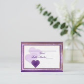 Aangepaste tinten van lavendel en Paarse tafelstoe Plaatskaartje (Staand voorkant)