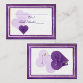 Aangepaste tinten van lavendel en Paarse tafelstoe Plaatskaartje (Voorkant / Achterkant)