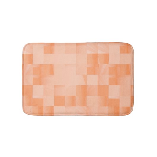 Aangepaste tinten van Perzik Fuzz Squares Badmat (Voorkant)