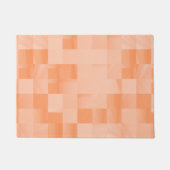 Aangepaste tinten van Perzik Fuzz Squares Deurmat (Voorkant)