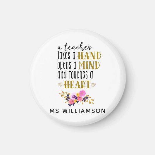 Aangepaste tipografie voor lerarenwaardering magneet (Voorkant)