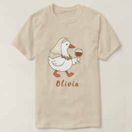 Aangepaste Tipsy Bruid Eend Schattige Meisjesuitje T-shirt