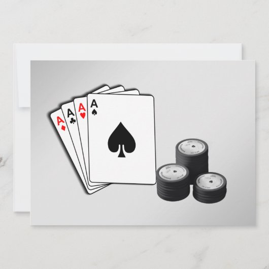 Aangepaste titel pokeravond feest uitnodiging (Achterkant)