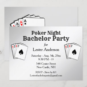 Aangepaste titel pokeravond feest uitnodiging