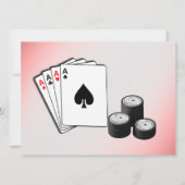 Aangepaste titel pokeravond feest uitnodiging (Achterkant)