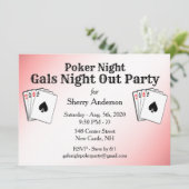 Aangepaste titel pokeravond feest uitnodiging (Staand voorkant)