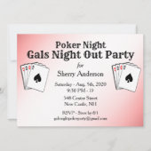 Aangepaste titel pokeravond feest uitnodiging (Voorkant)