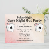 Aangepaste titel pokeravond feest uitnodiging (Staand voorkant)