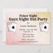 Aangepaste titel pokeravond feest uitnodiging (Voorkant)