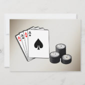 Aangepaste titel pokeravond feestuitnodiging kaart (Achterkant)