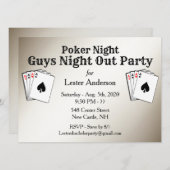 Aangepaste titel pokeravond feestuitnodiging kaart (Voorkant / Achterkant)